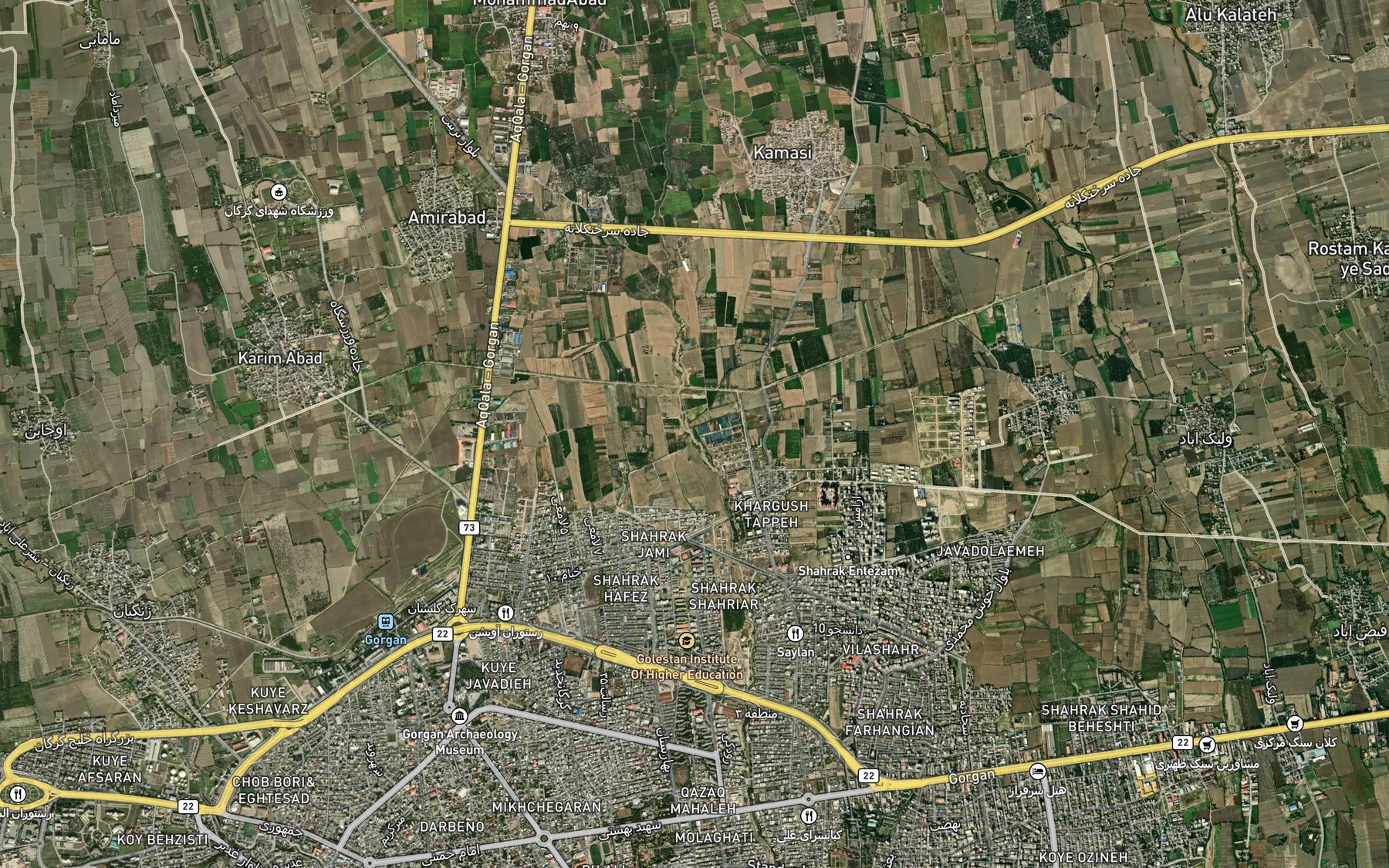 Satellite map of the Rudkhaneh-ye Ziarat