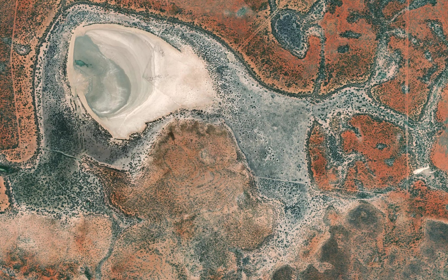 Satellite map of the Lake Barcoorah