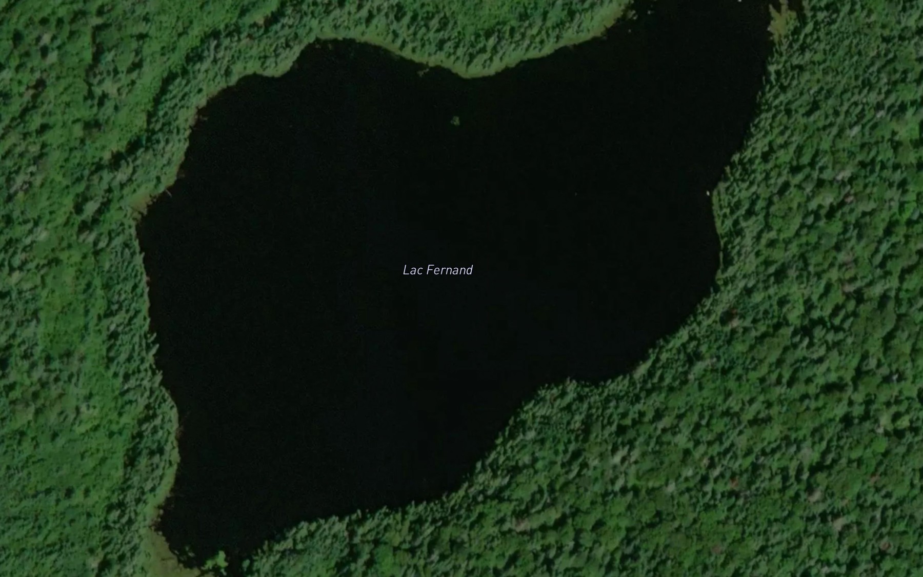 Satellite map of the Lac Fernand