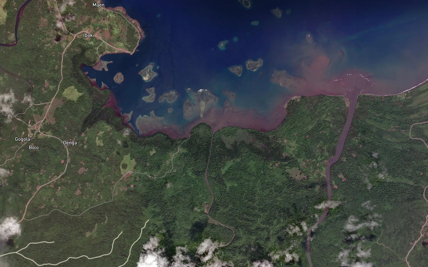 Satellite map of the Iloli River