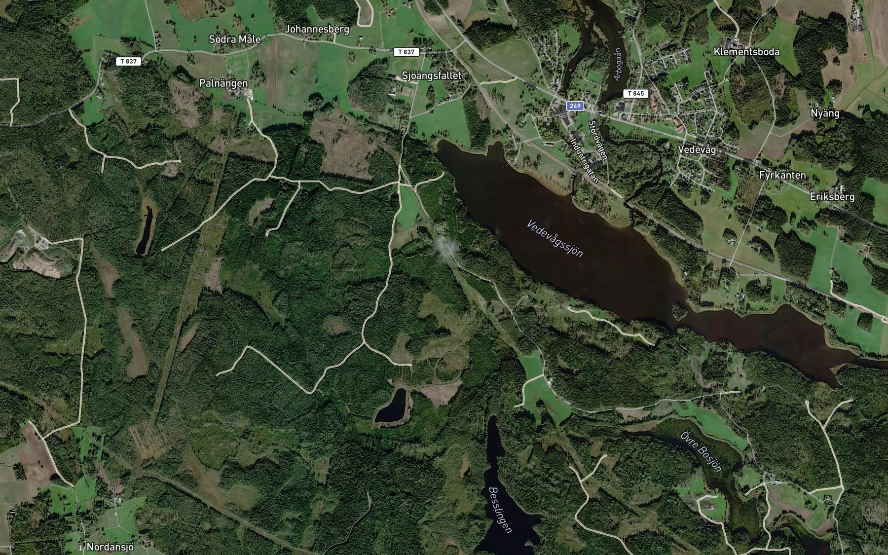 Satellite map of the Vedevagssjon