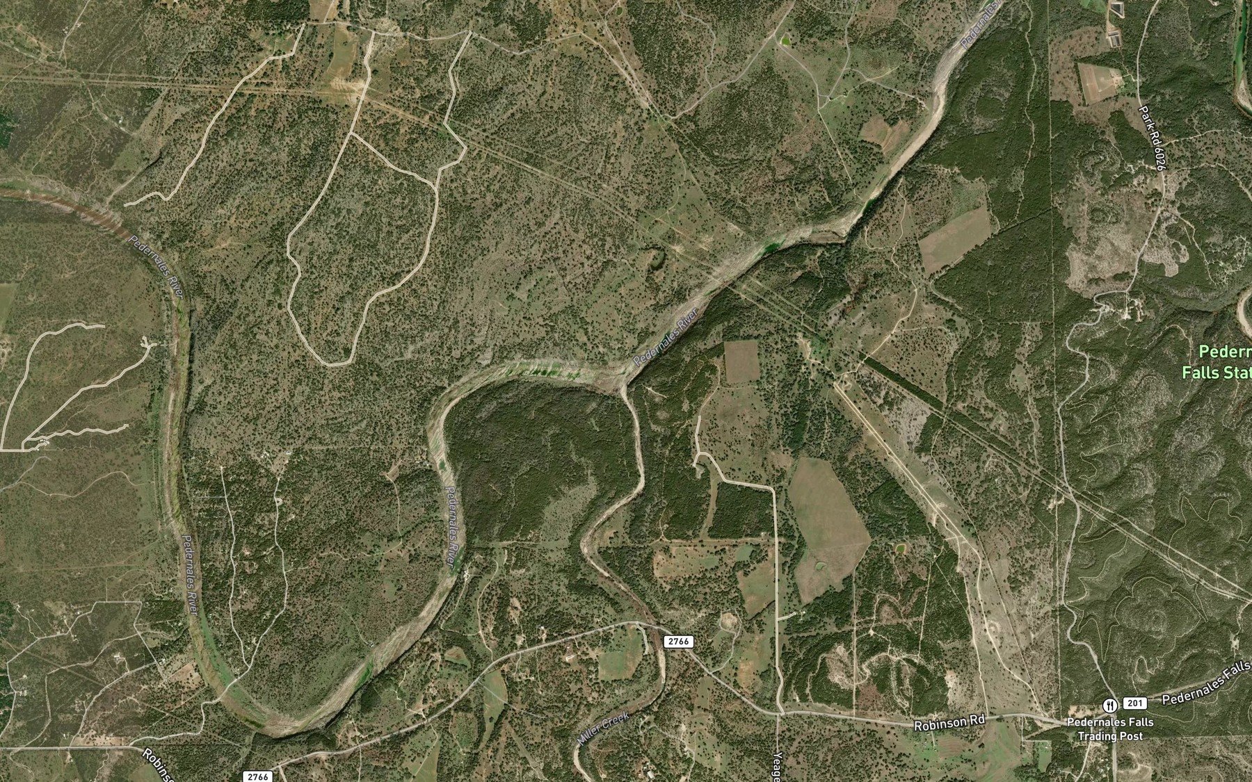 Satellite map of the Miller Creek