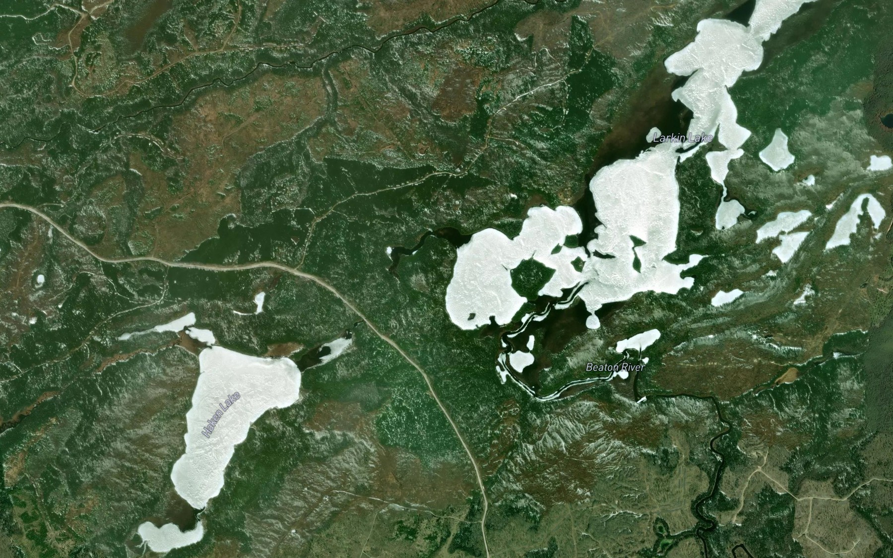 Satellite map of the Larkin Creek