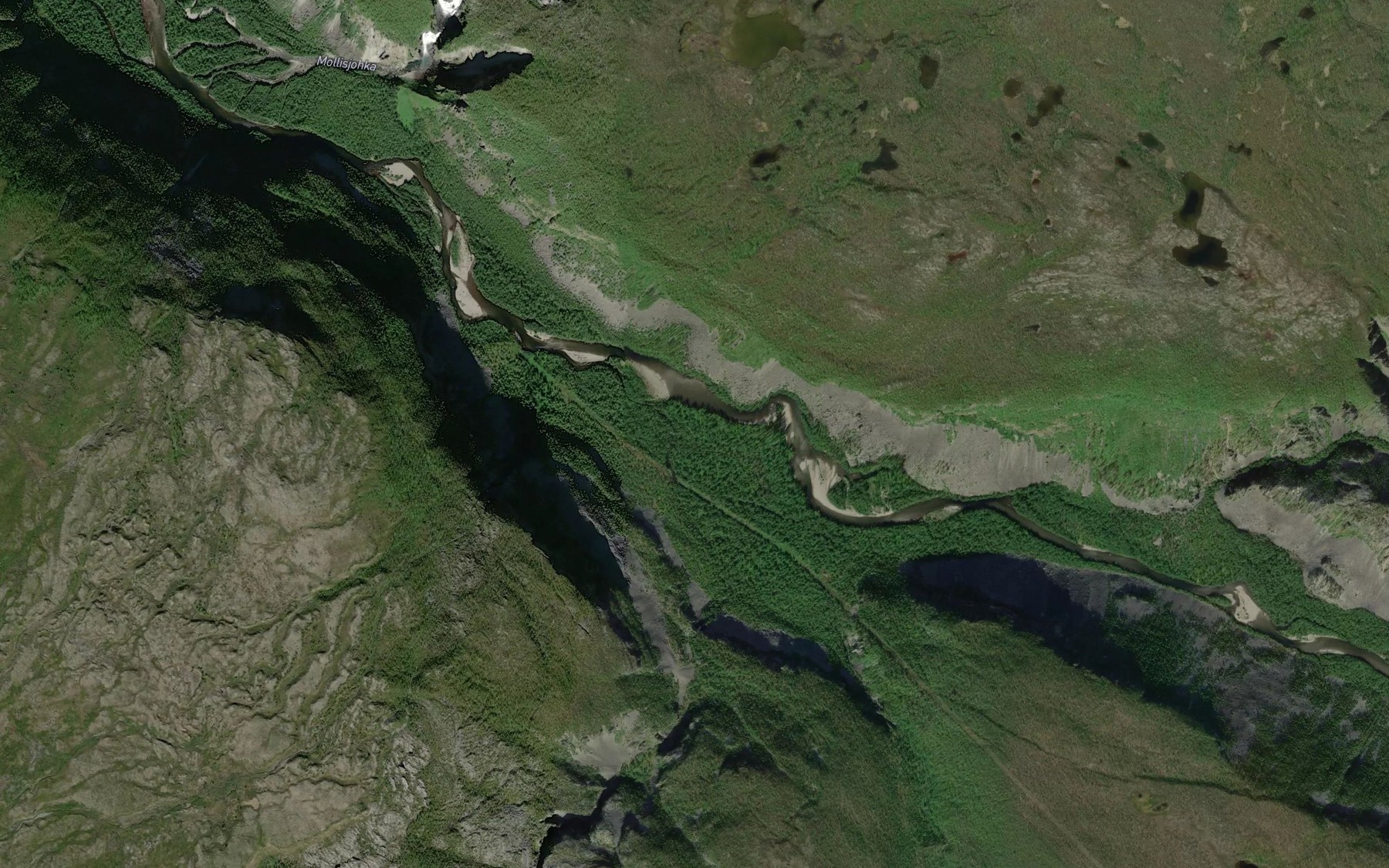Satellite map of the Holgajohka