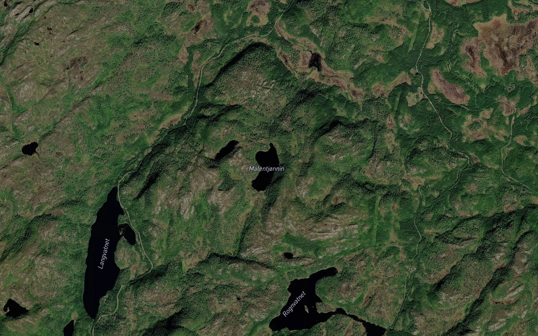 Satellite map of the Malentjornin