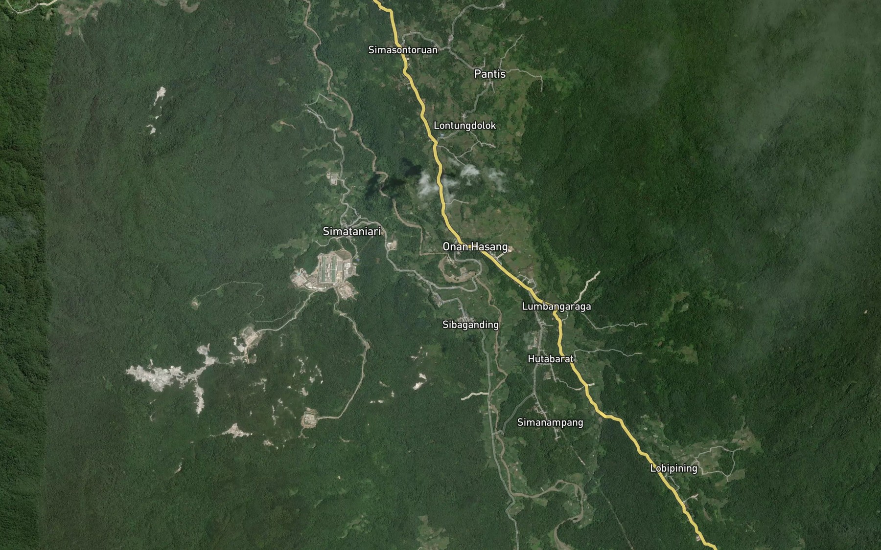 Satellite map of the Air Si Bau-bau Julu