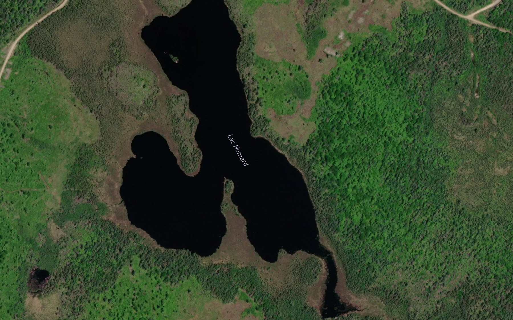 Satellite map of the Lac Homard