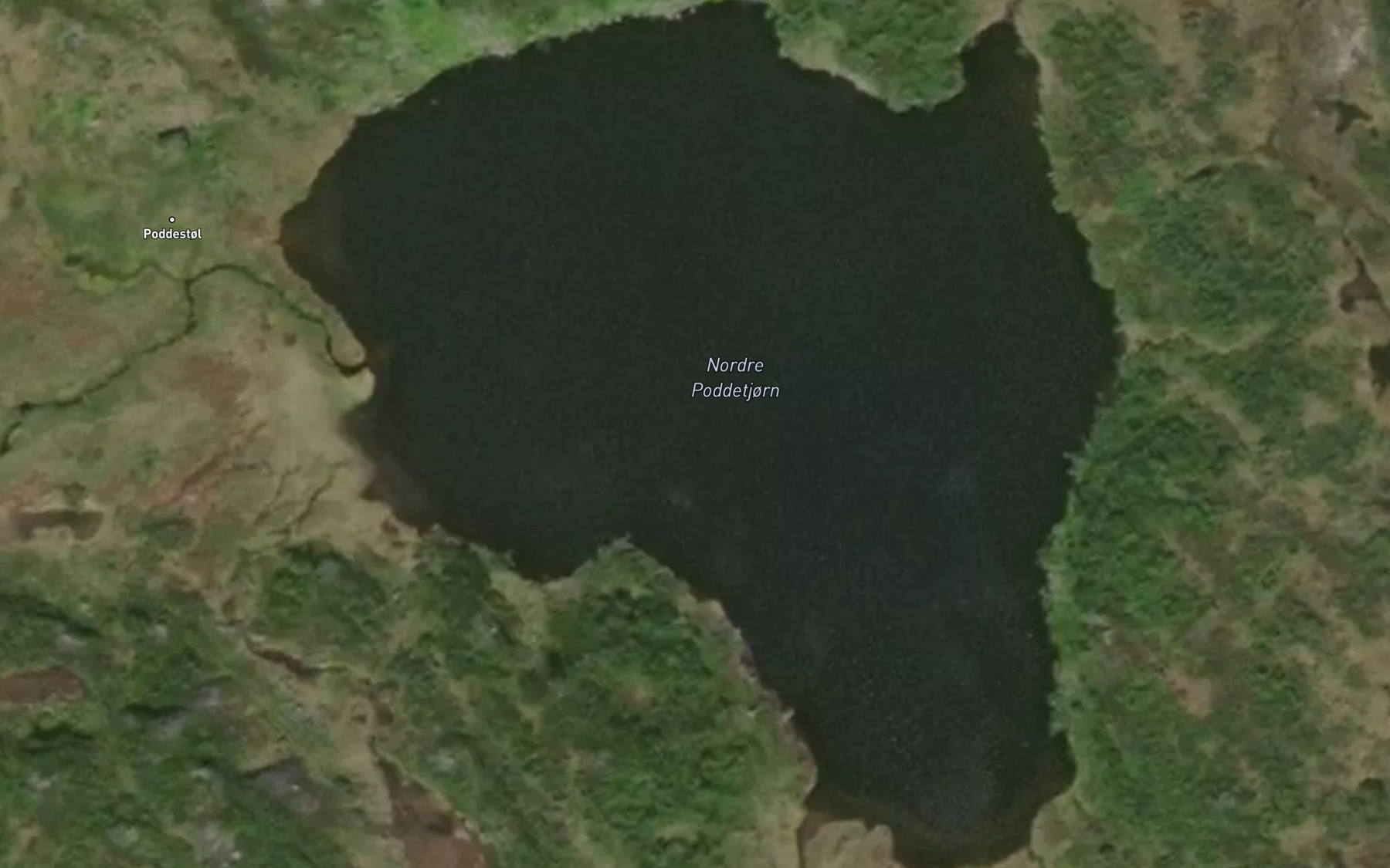 Satellite map of the Nordre Poddetjorn