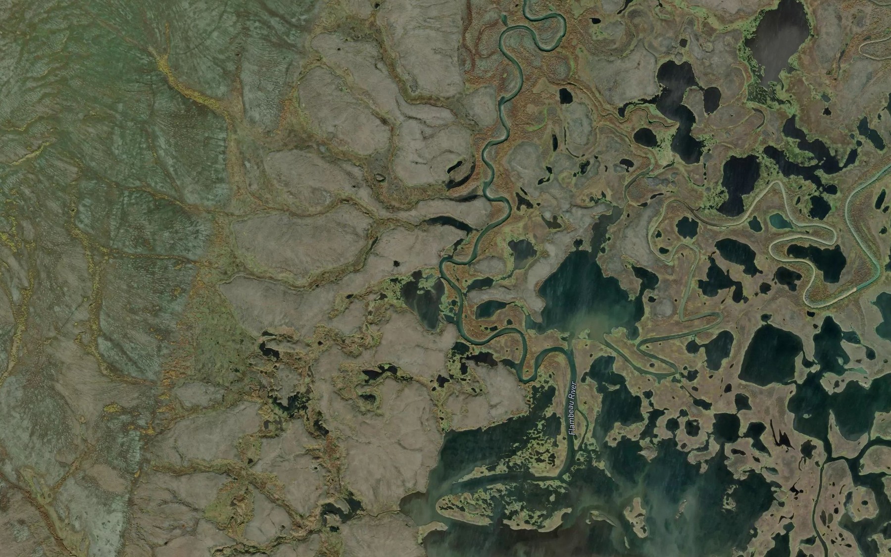 Satellite map of the American Creek