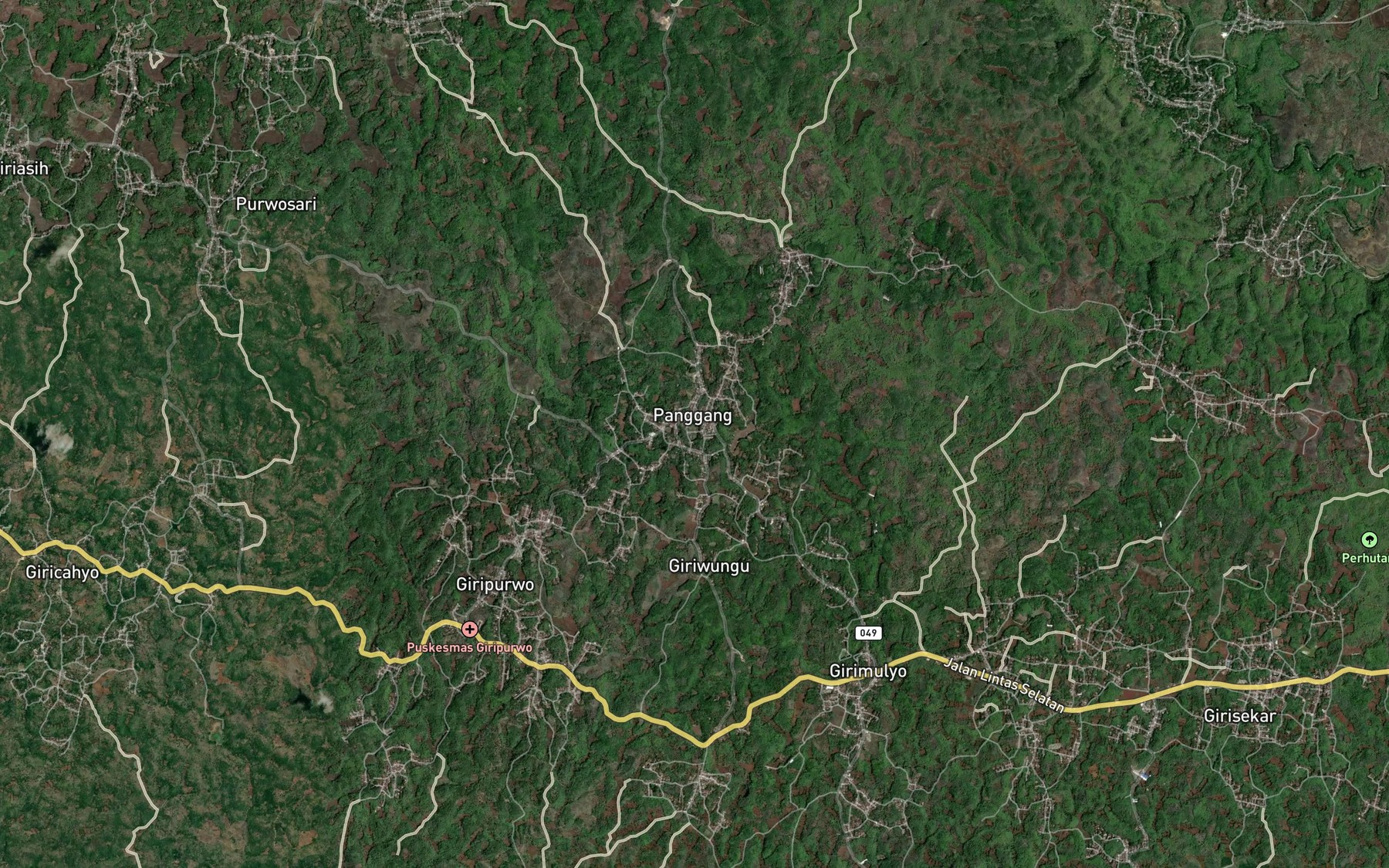 Satellite map of the Danau Gandu