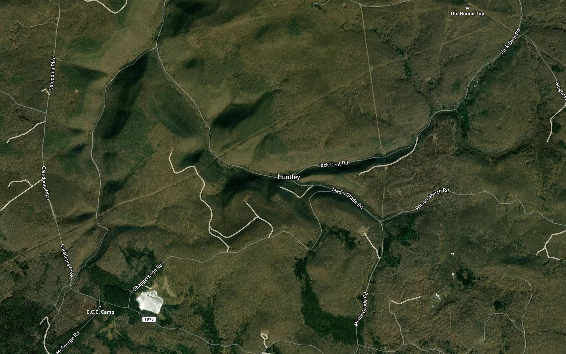 Satellite map of the Jack Dent Branch