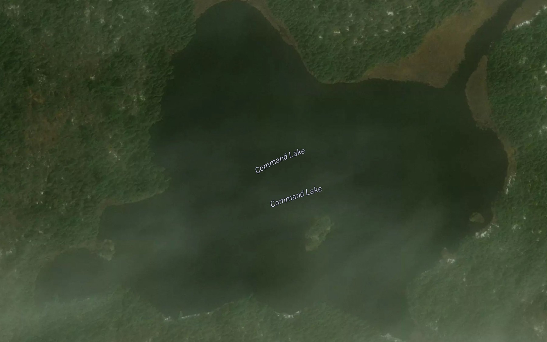 Satellite map of the Command Lake