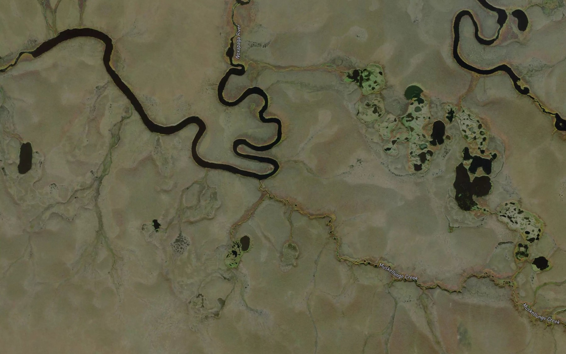 Satellite map of the Muskellunge Creek