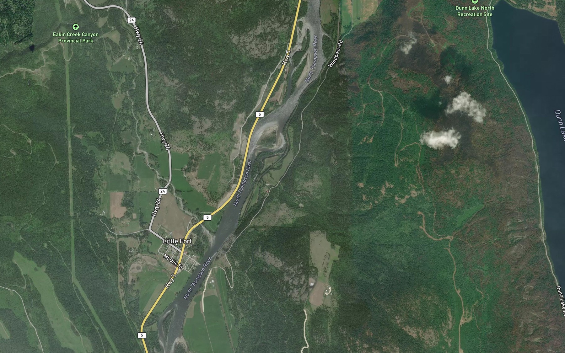 Satellite map of the Stolle Creek