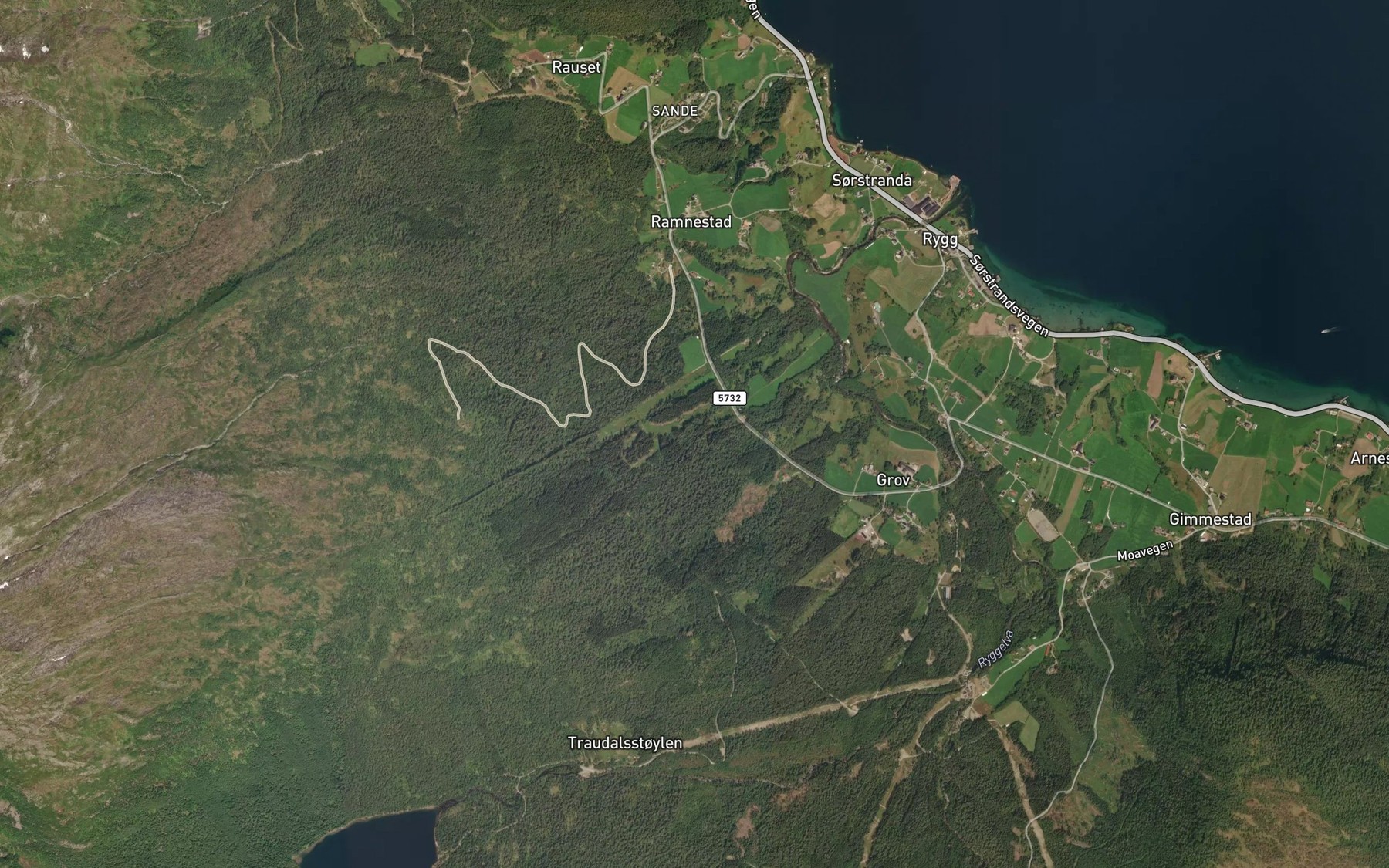 Satellite map of the Gjerdgrova