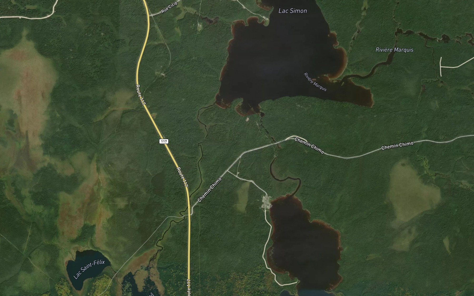 Satellite map of the Riviere Saint-Felix