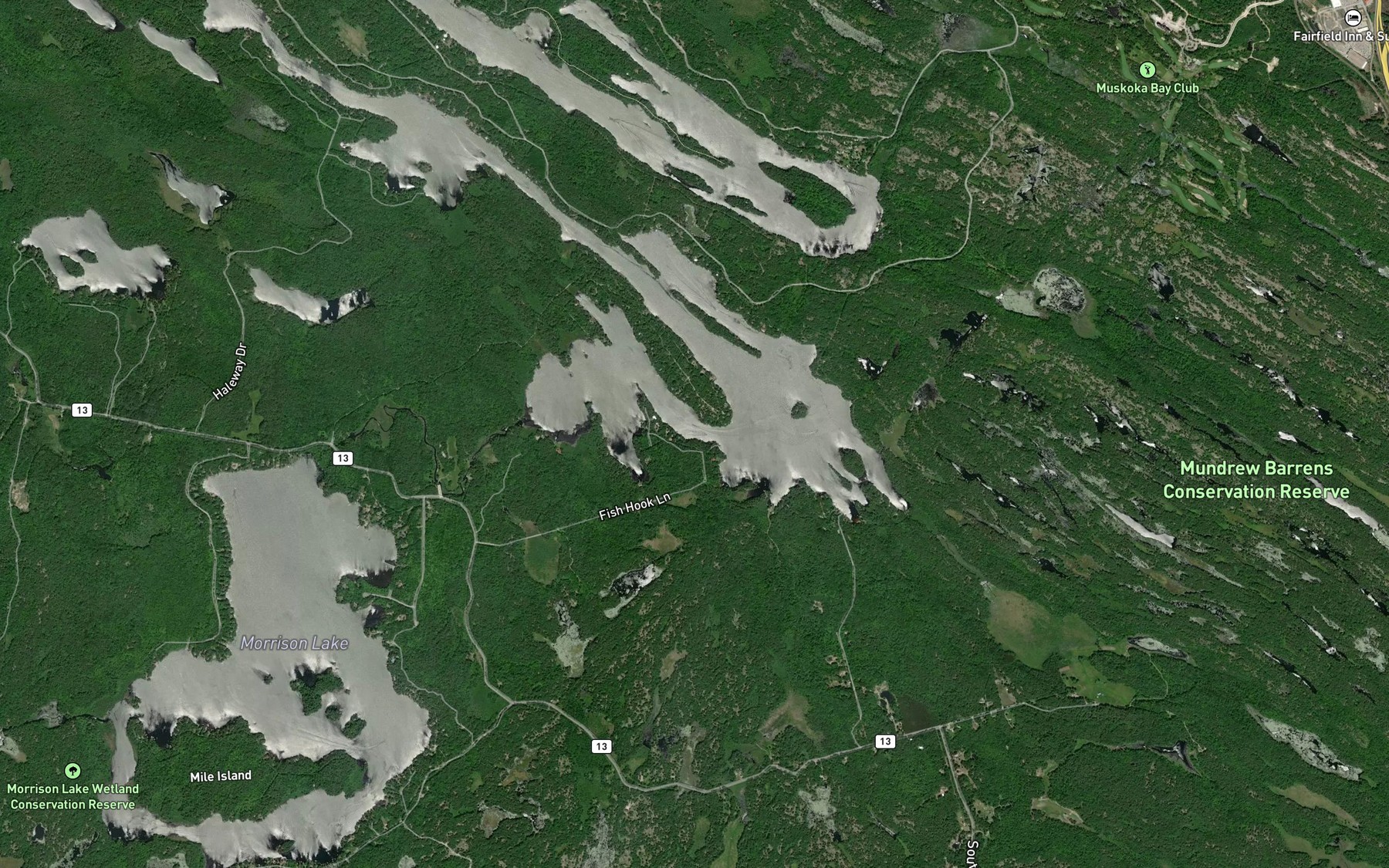 Satellite map of the South Channel