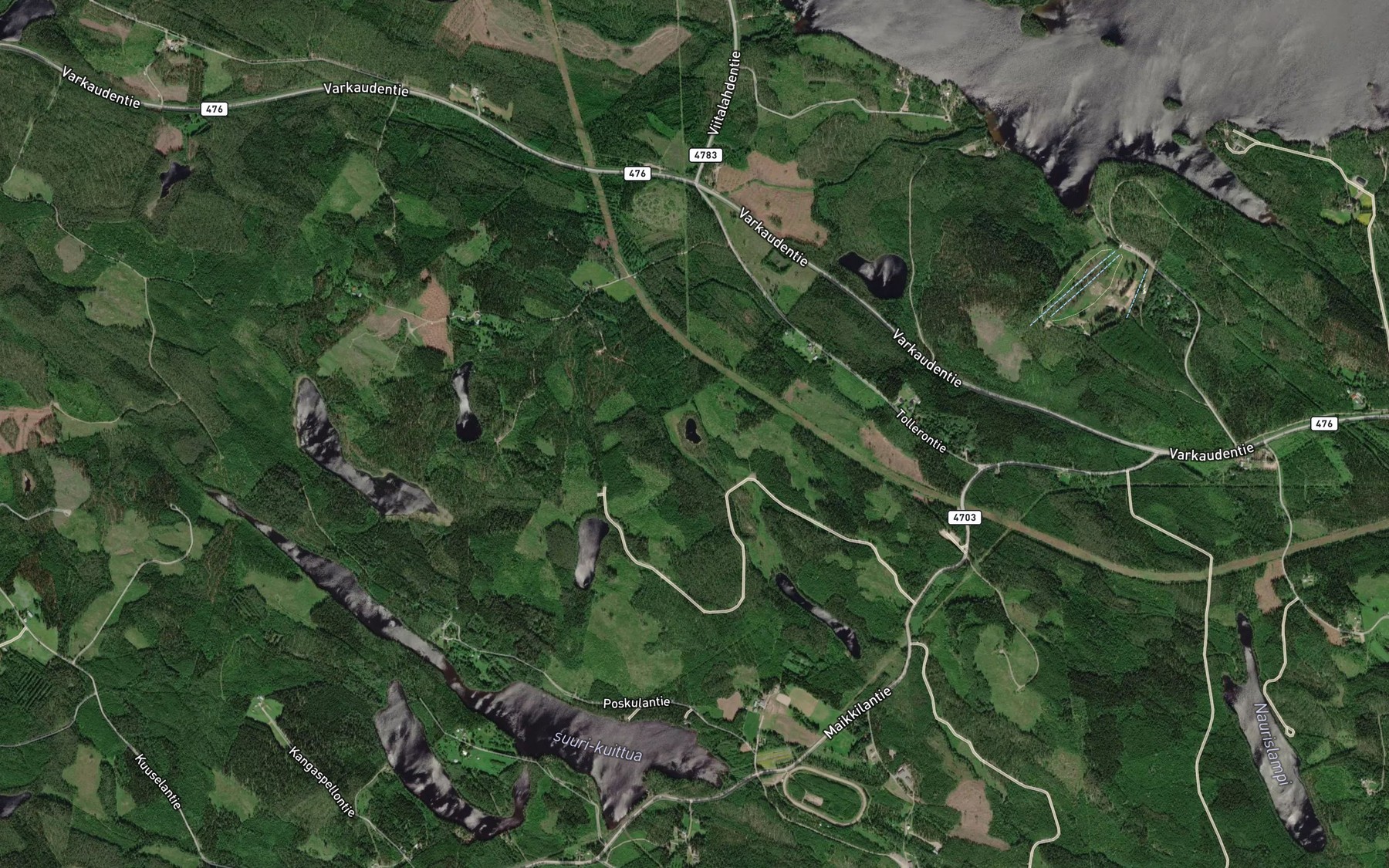 Satellite map of the Niittylampi
