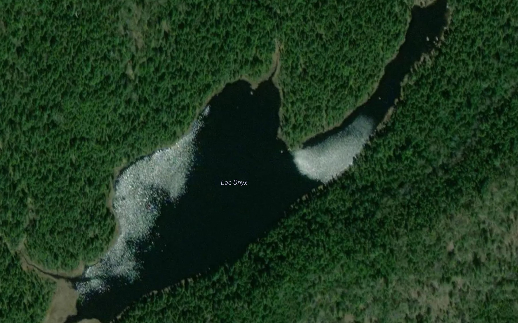Satellite map of the Lac Onyx