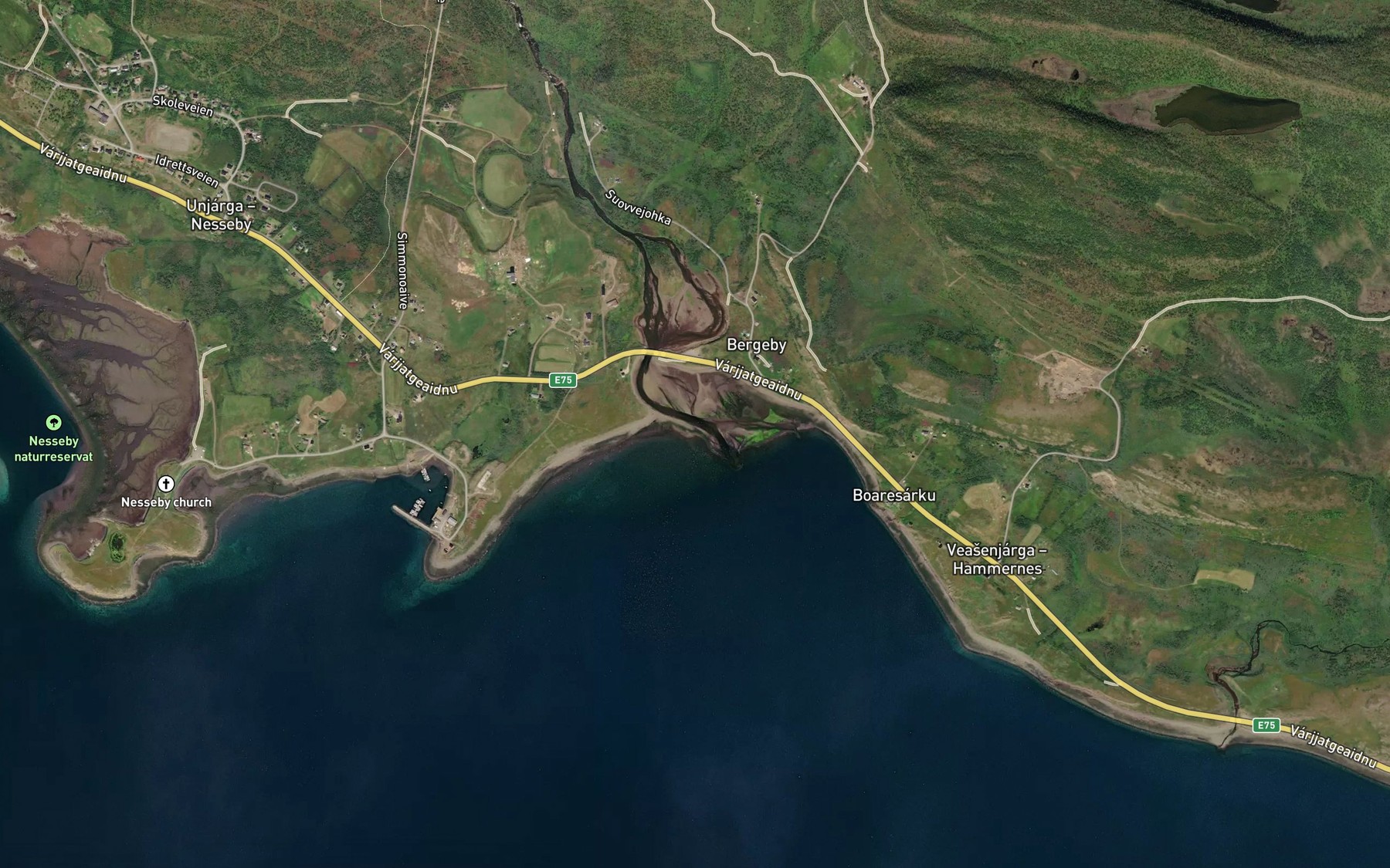 Satellite map of the Suovvejakgappi