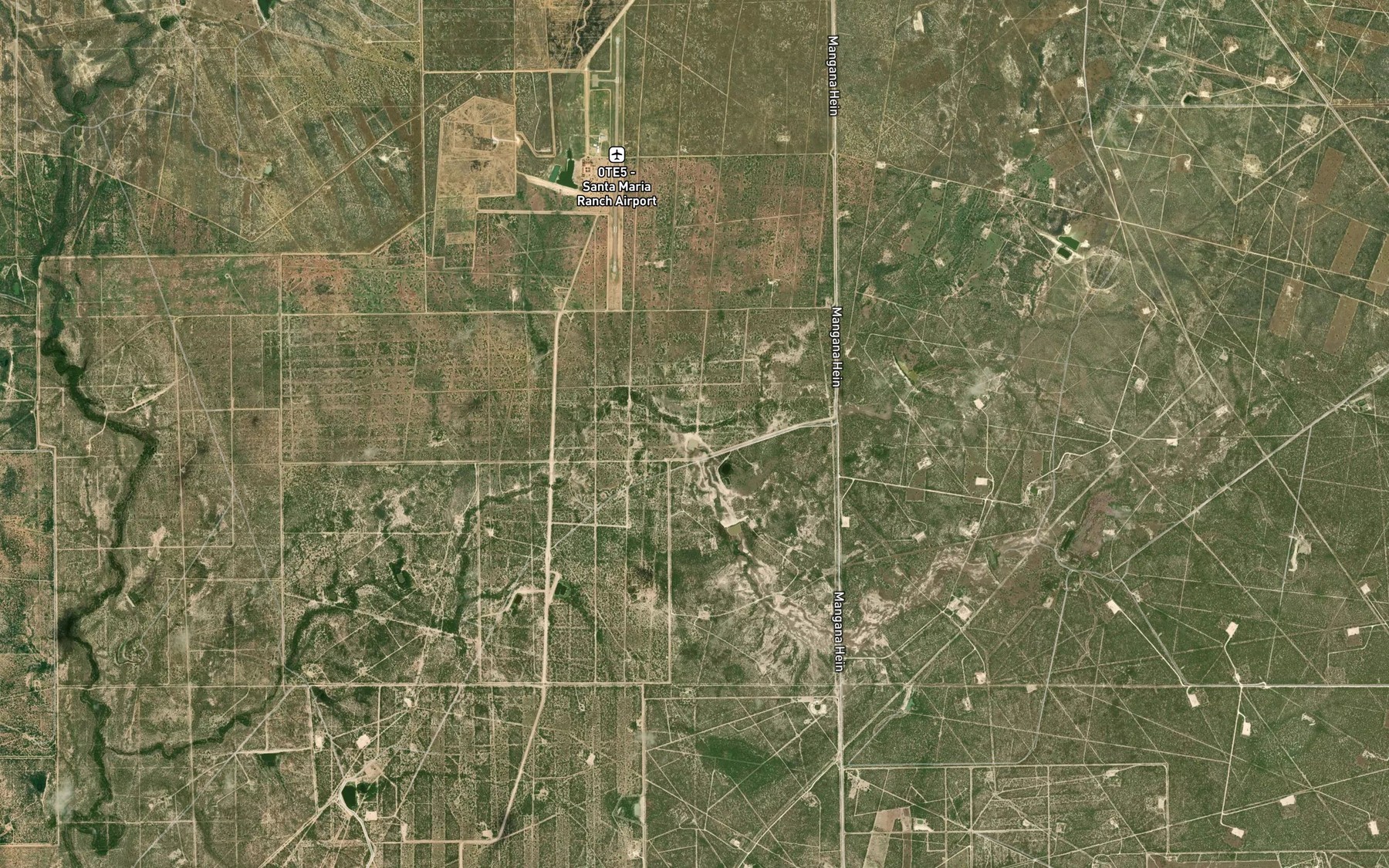 Satellite map of the Ryo Creek