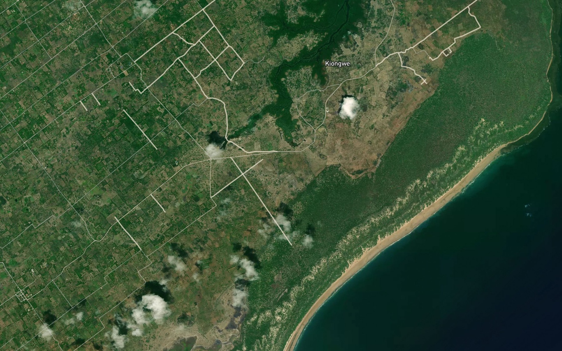 Satellite map of the Kiponozi