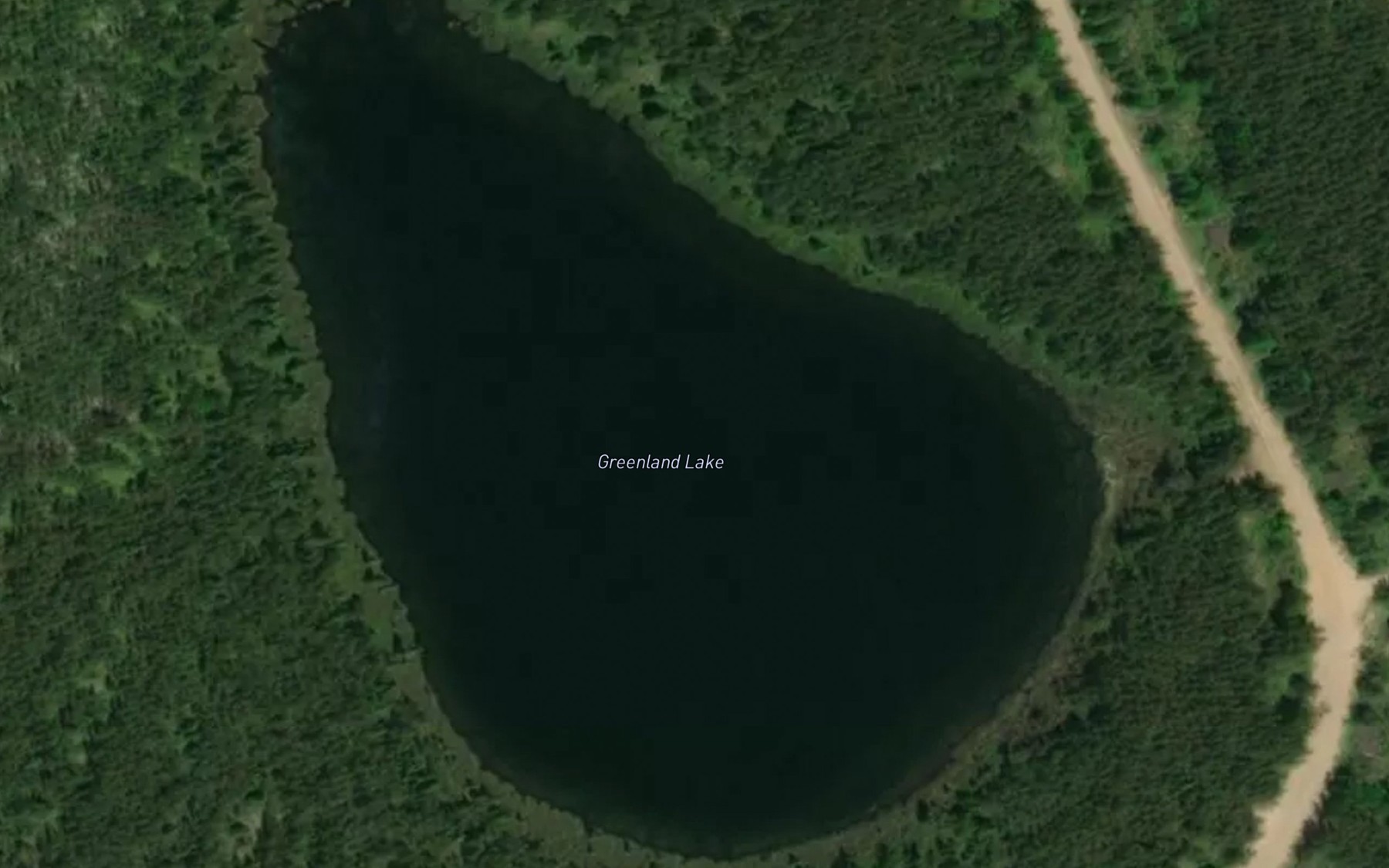 Satellite map of the Greenland Lake
