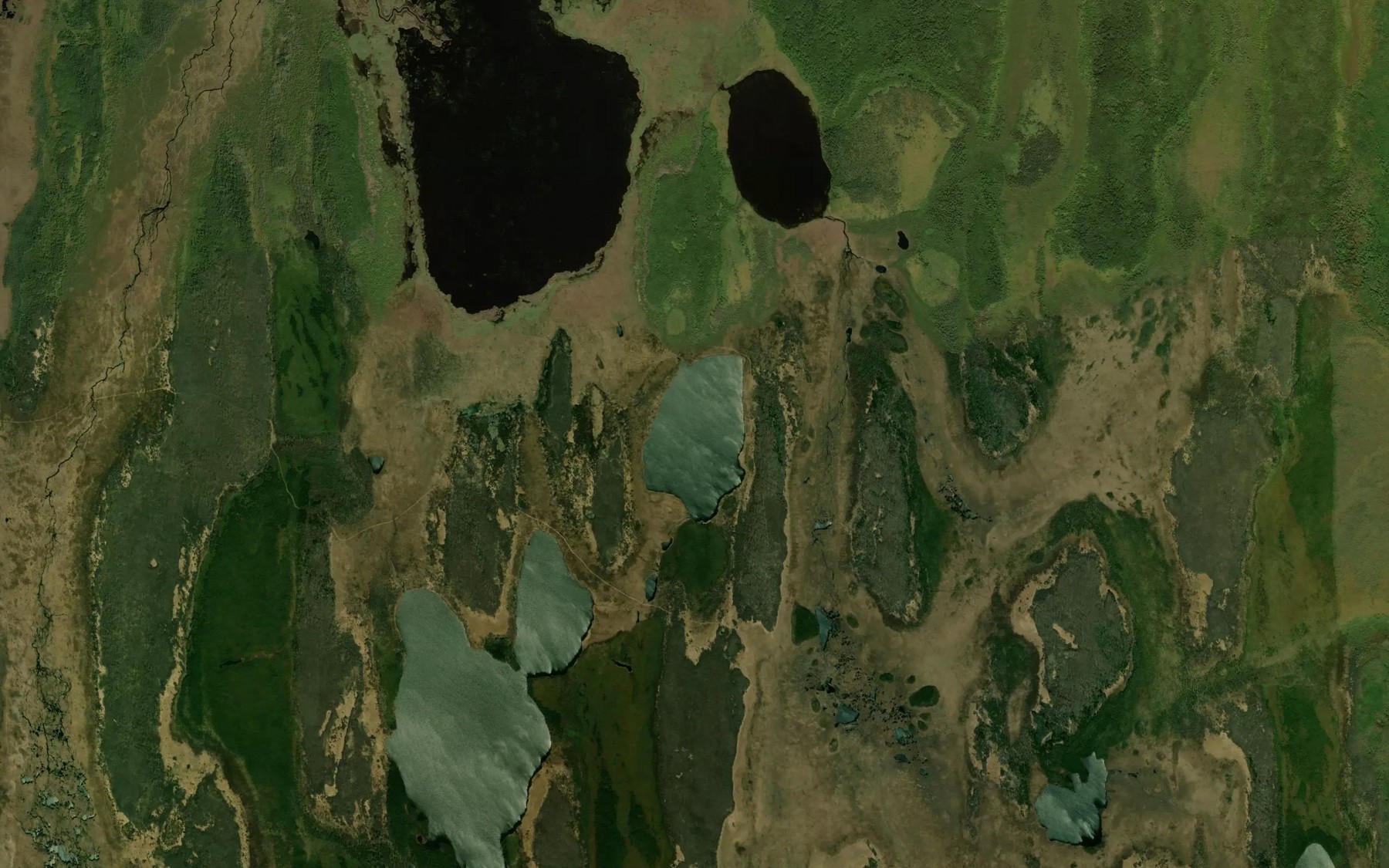 Satellite map of the Cabin Lake