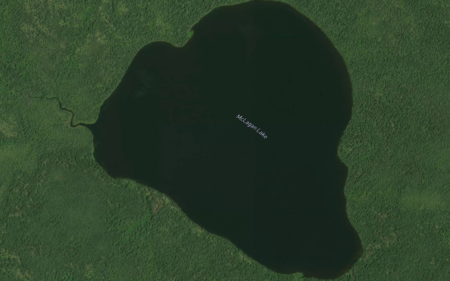 Satellite map of the McLagan Lake