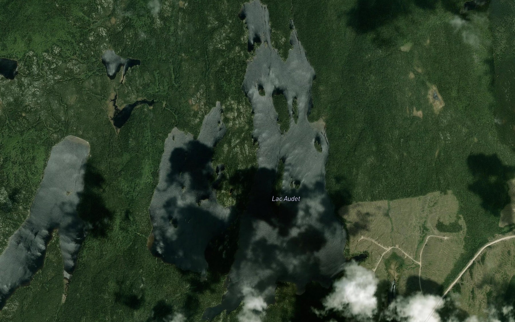Satellite map of the Lac Audet