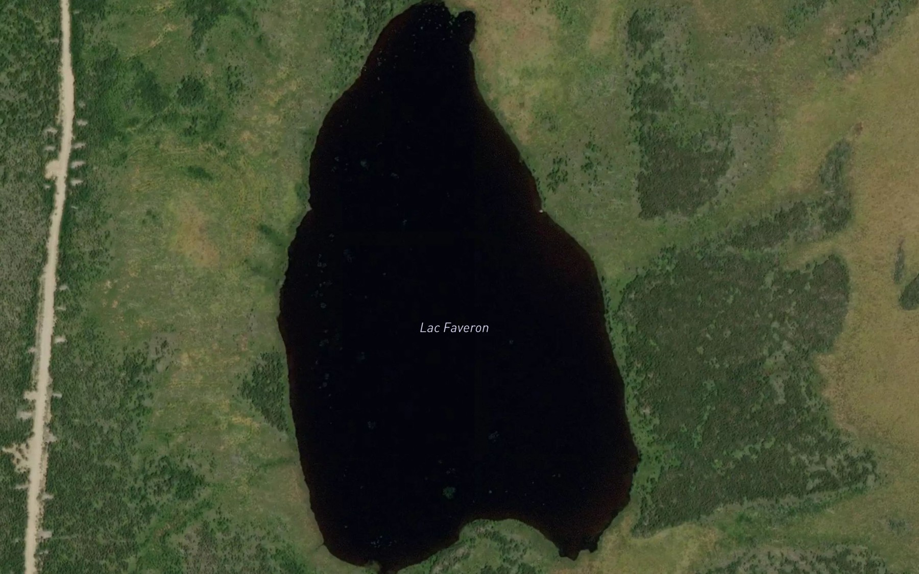 Satellite map of the Lac Faveron