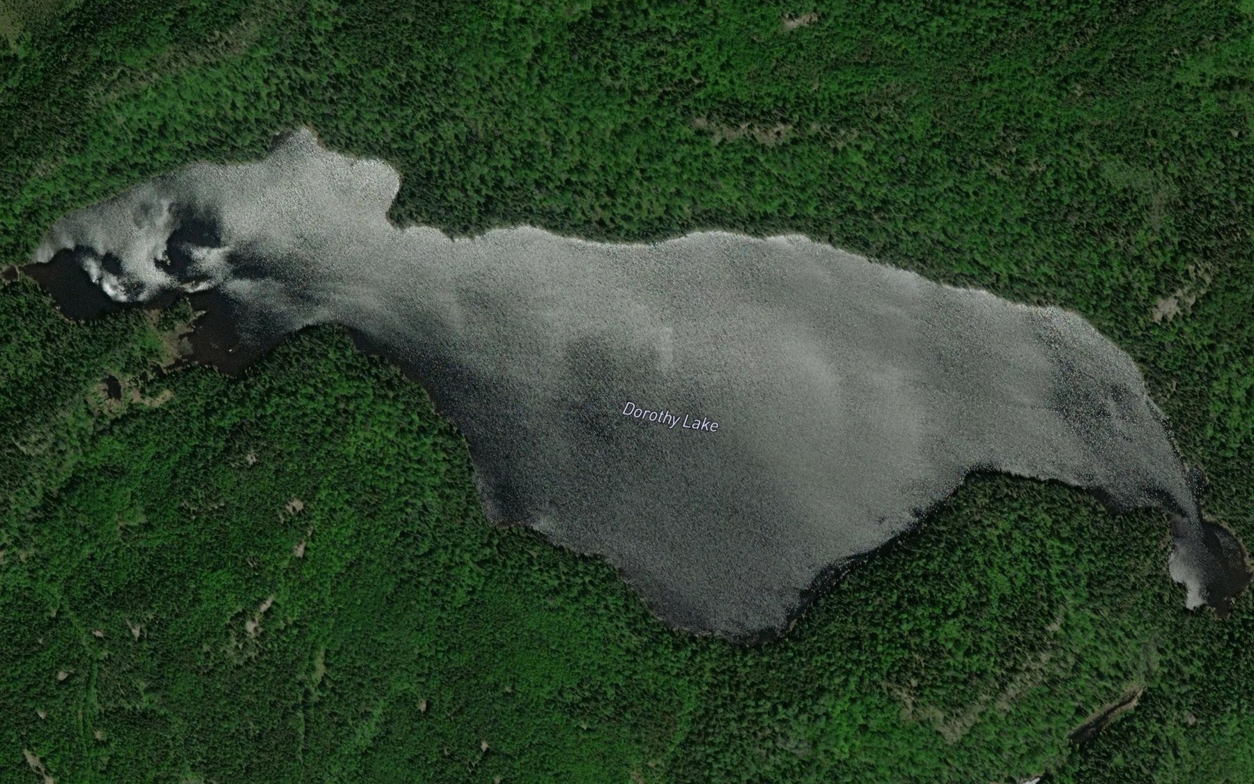 Satellite map of the Dorothy Lake