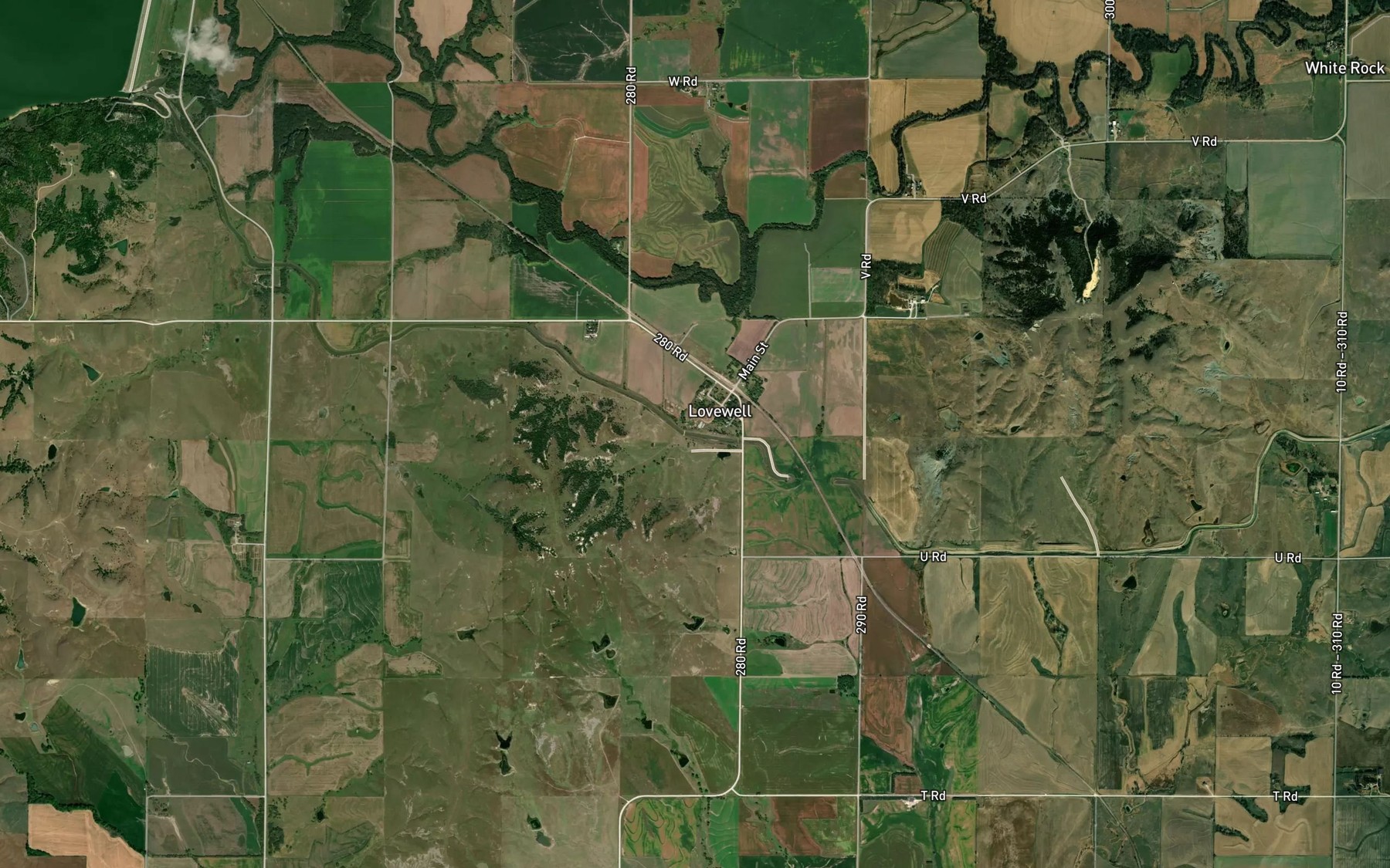 Satellite map of the Courtland Canal