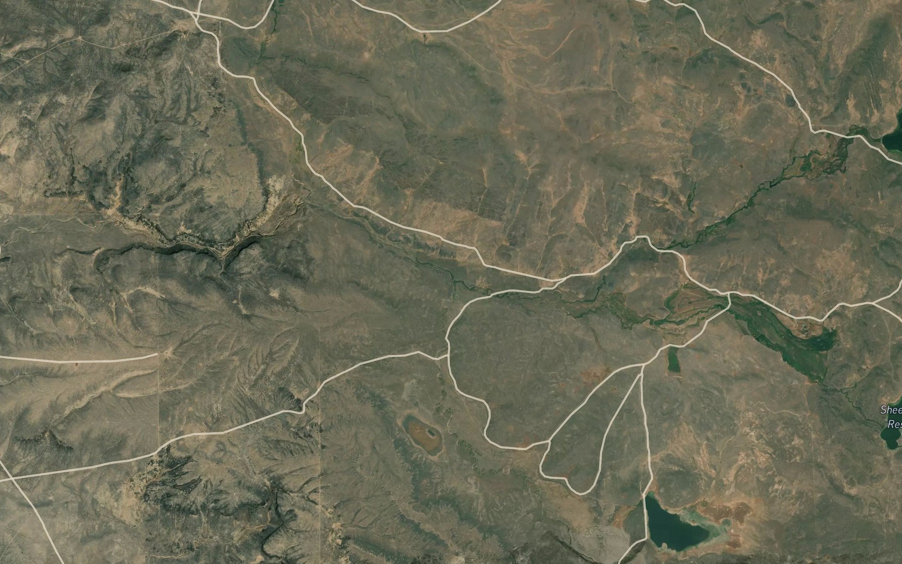 Satellite map of the Coyote Creek