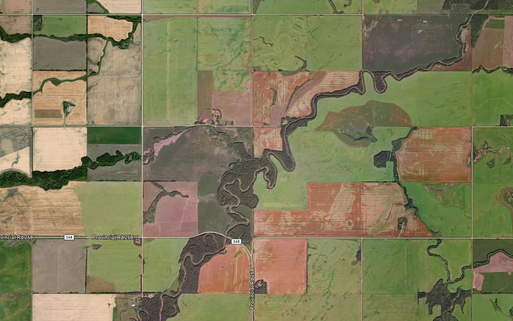 Satellite map of the Birch River