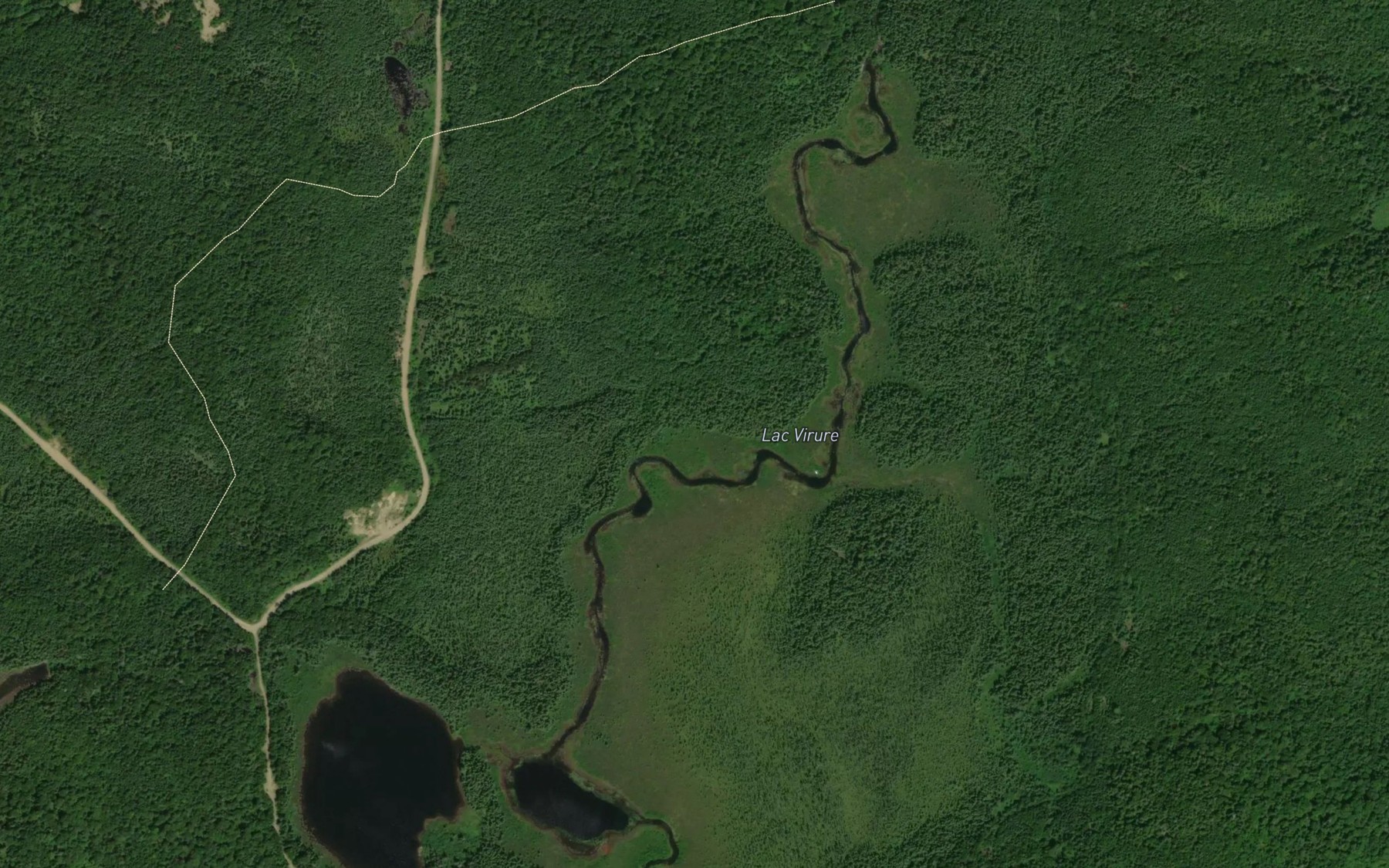 Satellite map of the Lac Virure