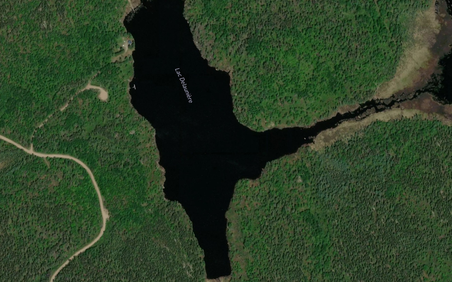 Satellite map of the Lac Delauniere