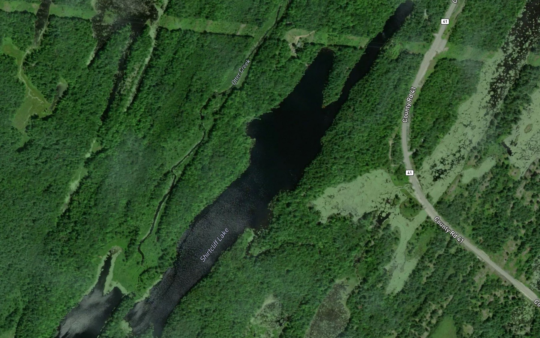Satellite map of the Shirtcliff Lake