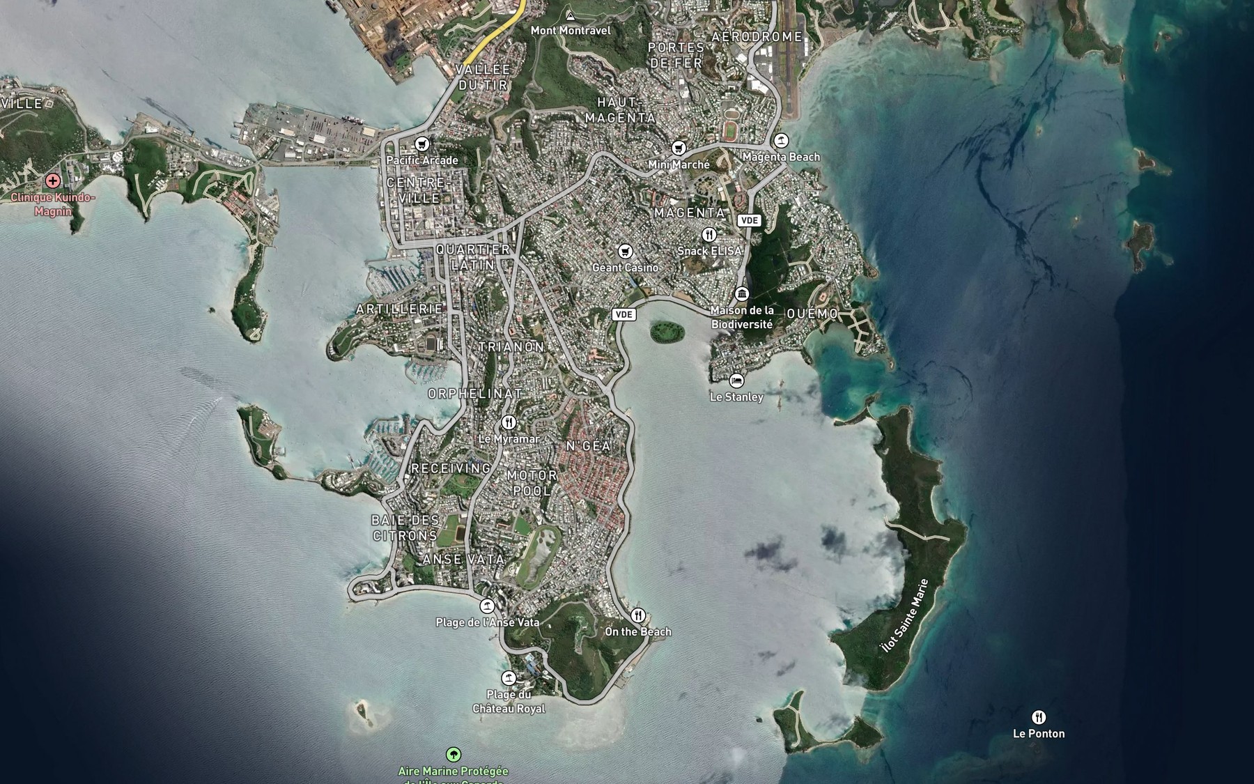 Satellite map of the Port Despointes