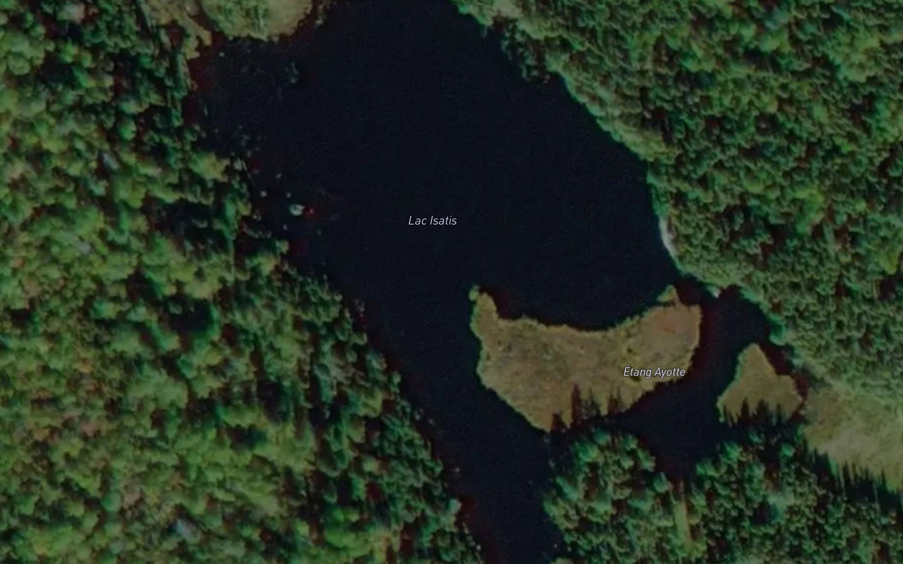 Satellite map of the Lac Isatis