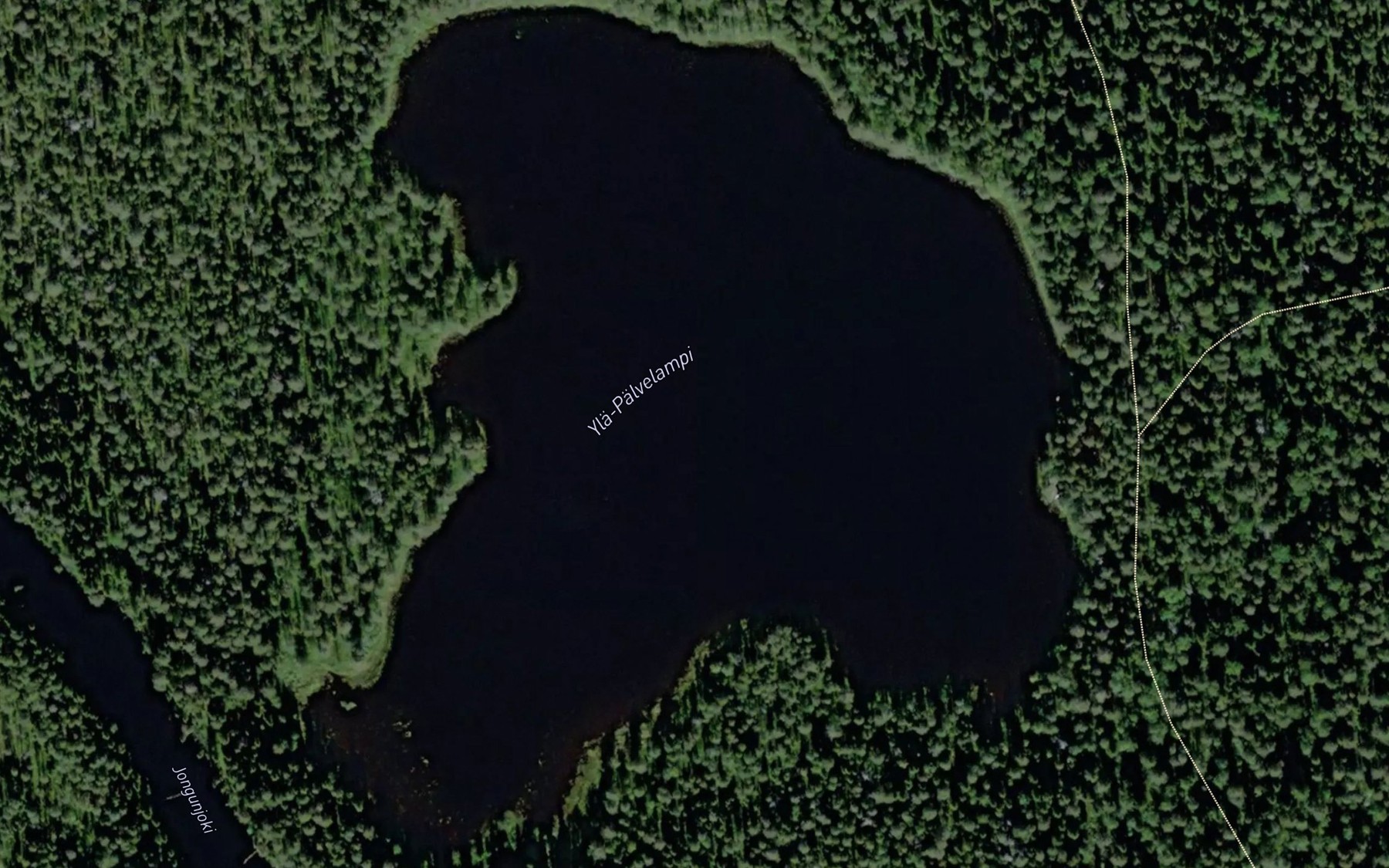Satellite map of the Yla-Palvelampi