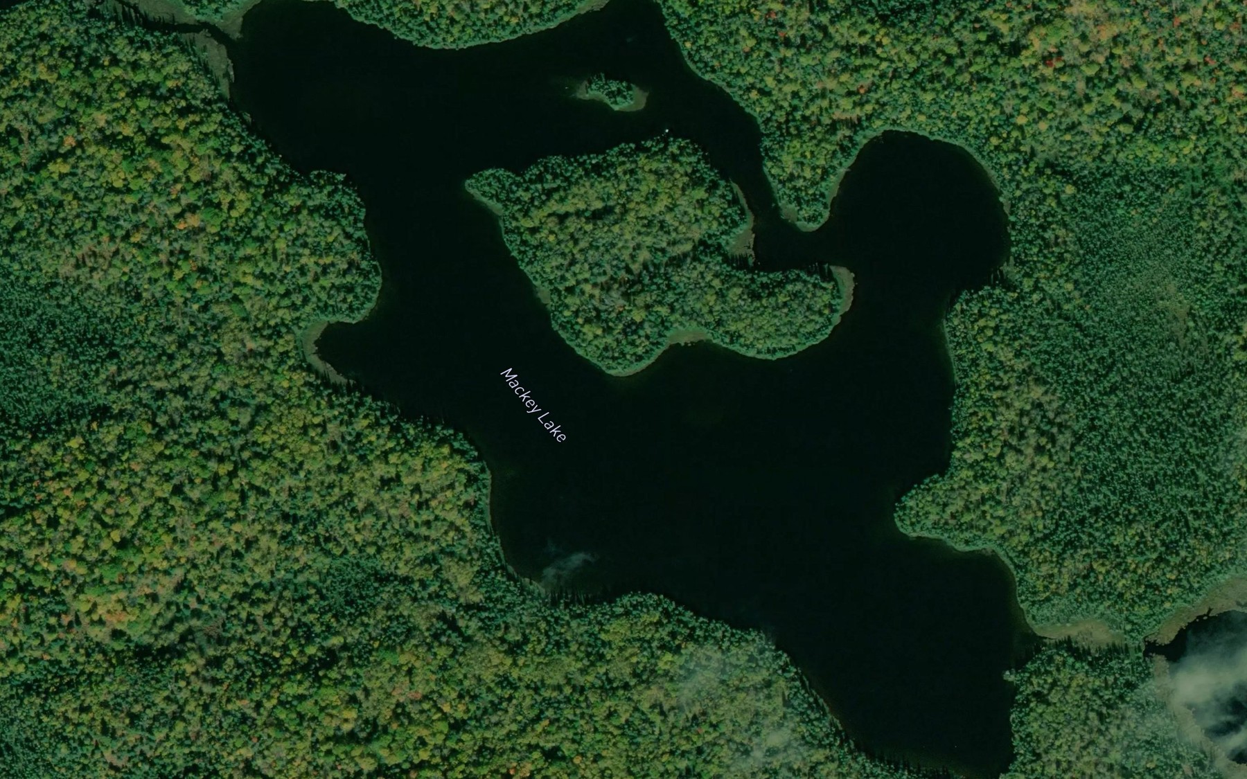 Satellite map of the Mackey Lake