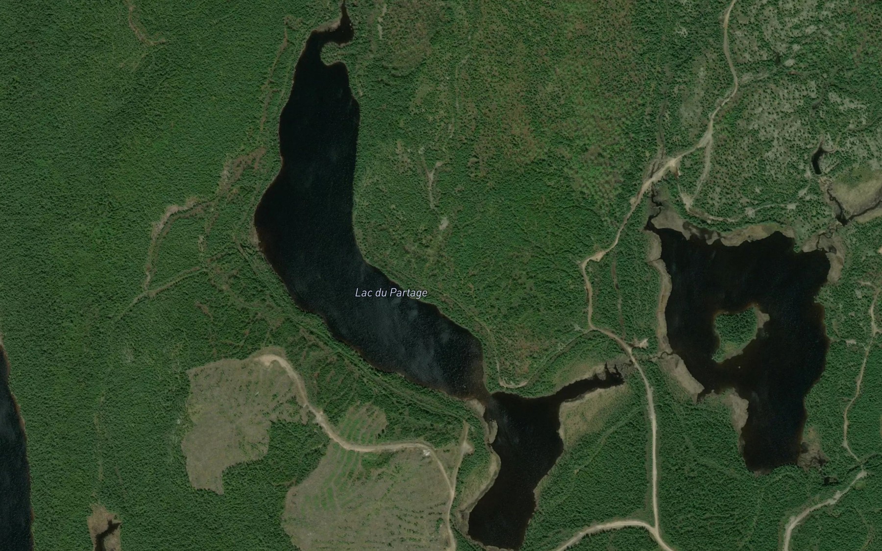Satellite map of the Lac du Partage