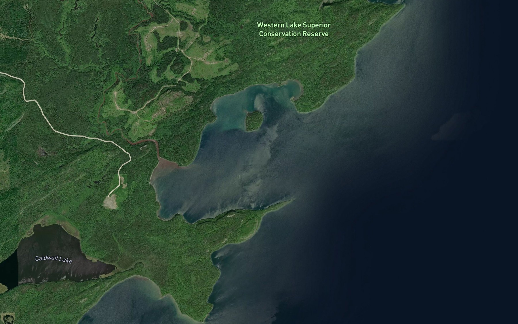 Satellite map of the Prince Bay