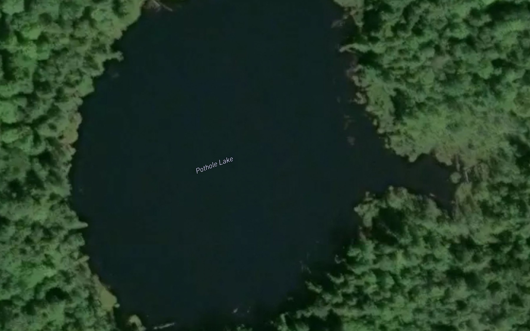 Satellite map of the Pothole Lake