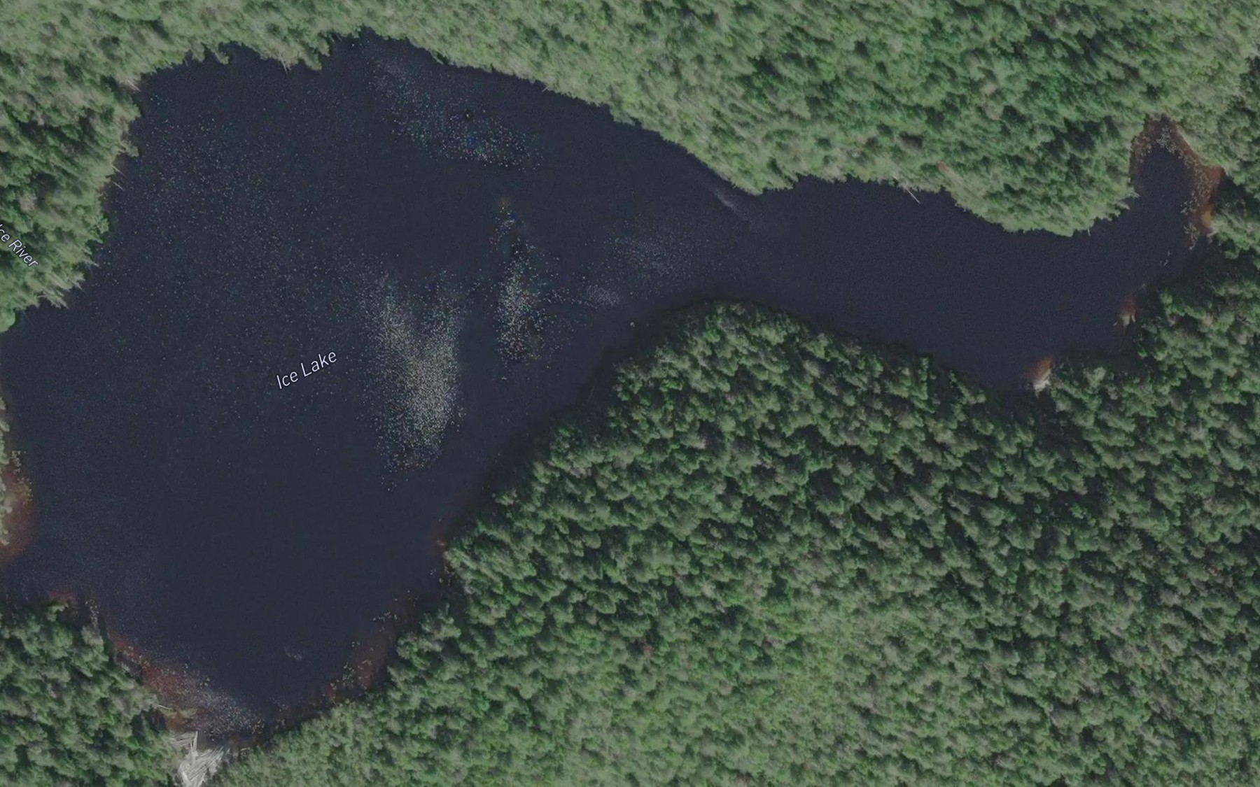 Satellite map of the Ice Lake