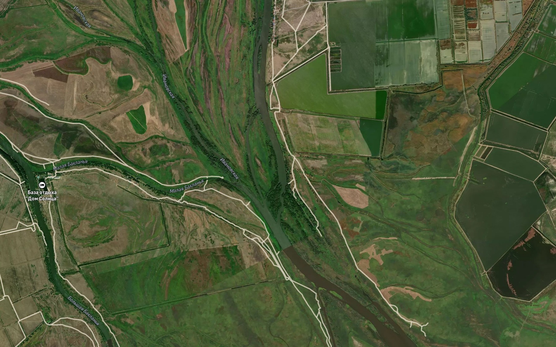 Satellite map of the Sazanka
