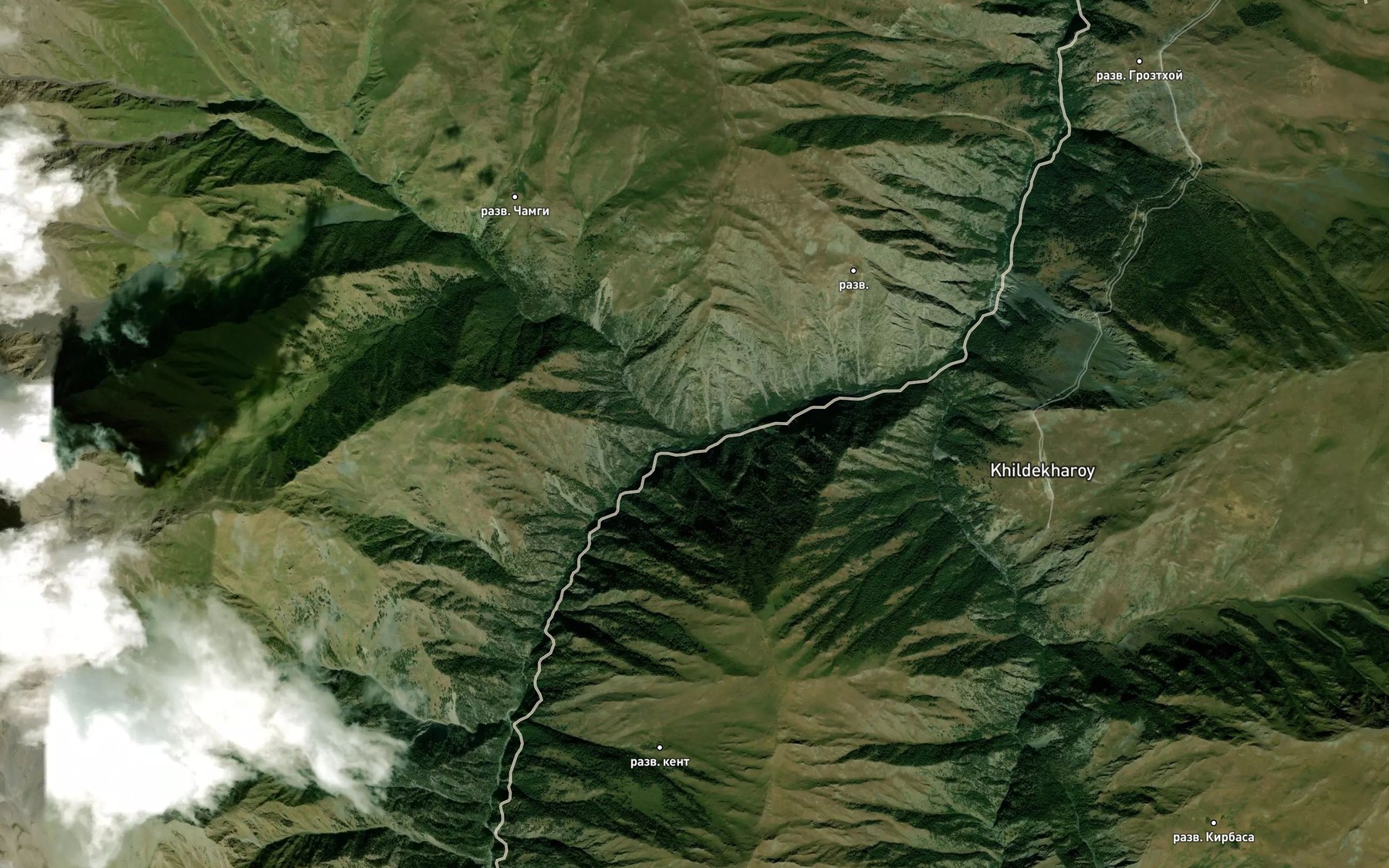 Satellite map of the Chamgoyakhk