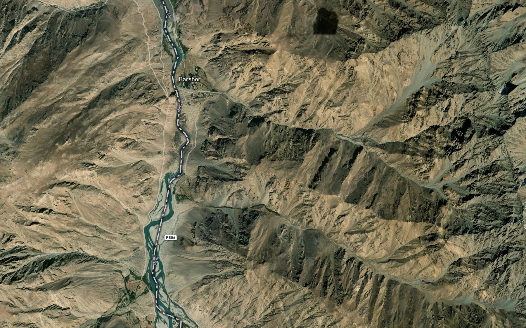 Satellite map of the Chashmai Barshor