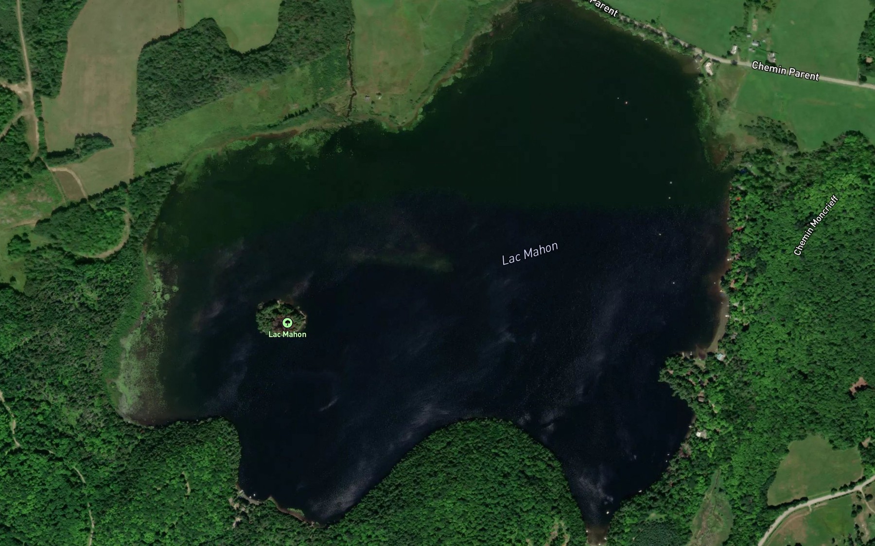 Satellite map of the Lac Mahon